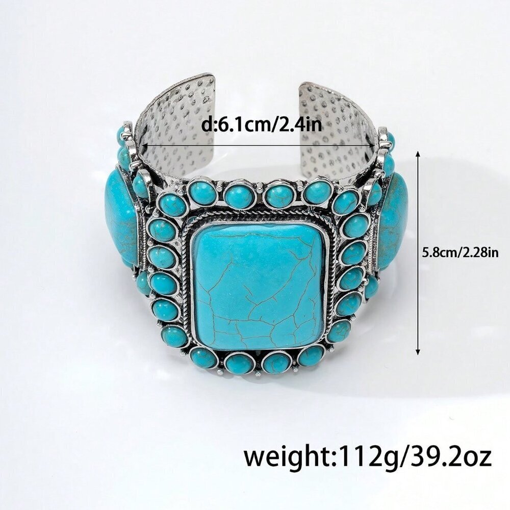 Western Cowboy Women's Wide Cuff Boho Casual Bracelet - Picture 5 of 6